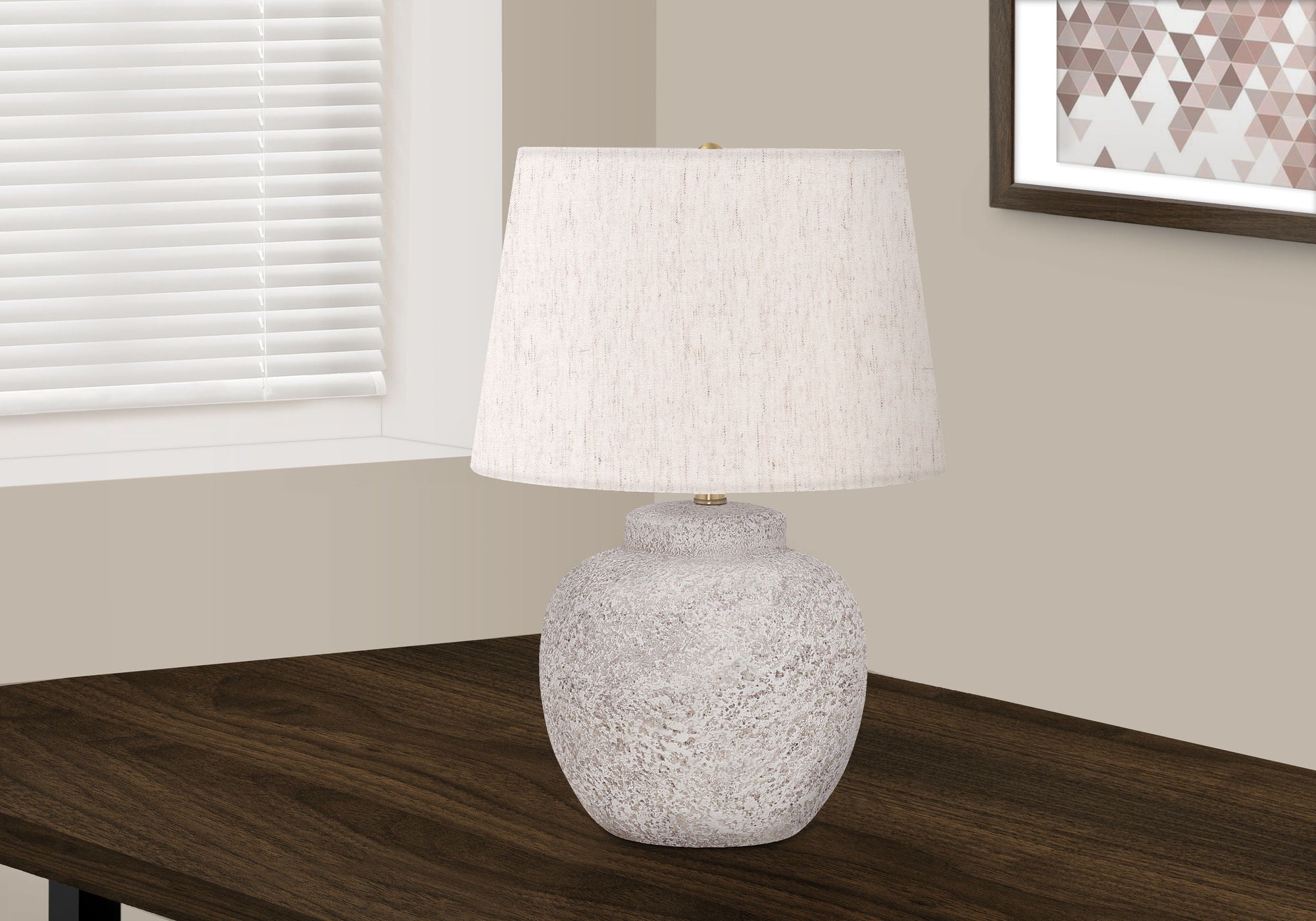 Lighting, Table Lamp, Concrete, Modern - Cream