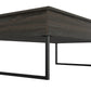 Lift Top Coffee Table Wuzz, Two Legs, Two Shelves, Carbon Espresso / Black Wengue Finish