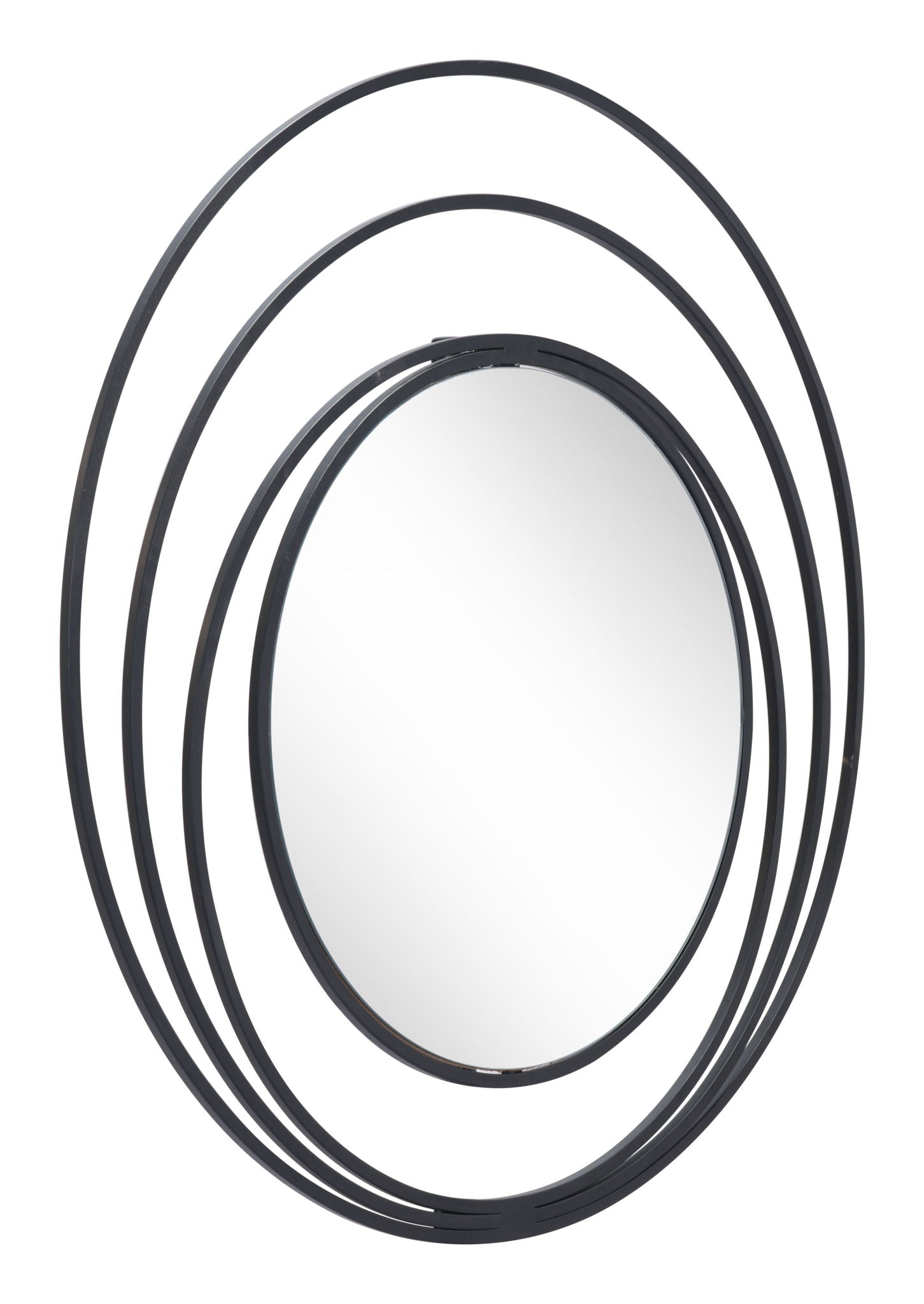 Luna - Round Mirror - Black