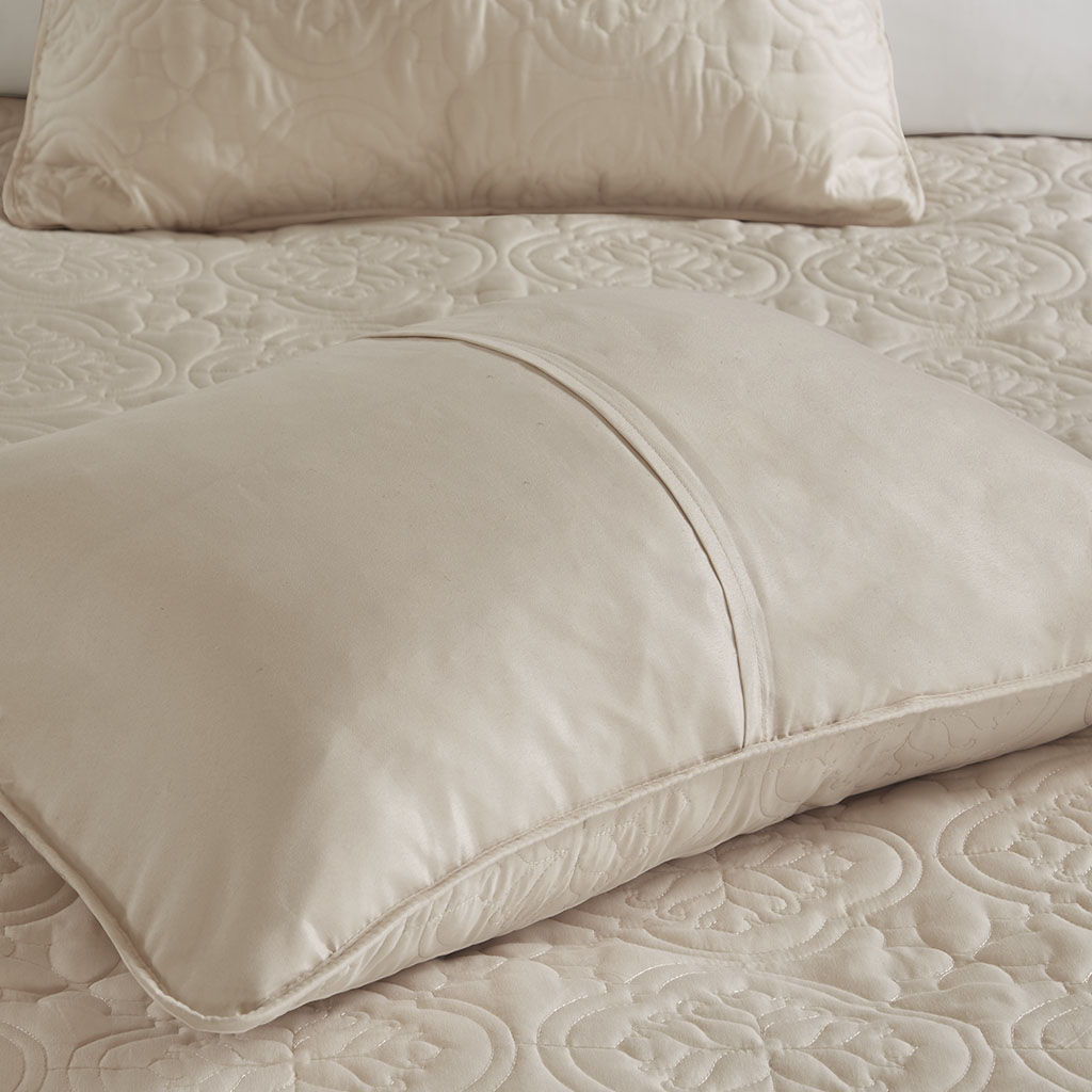 Oakley - 3 Piece Reversible Bedspread Set - Khaki