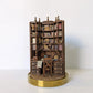 The Bay Library Miniature Gothic Bookshelf Creative Ornament Stylish Book Nook Fake Books Bookshelf Room Decoration Gift