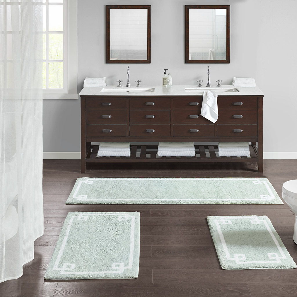 Evan - 20" x 30" Tufted Bath Rug - Seafoam