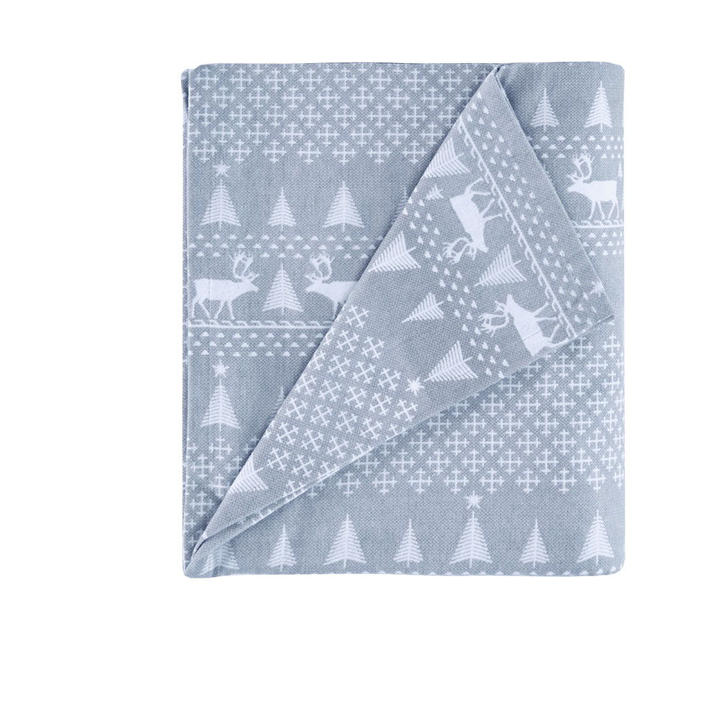 Flannel - California King Sheet Set - Blue Winter Frost