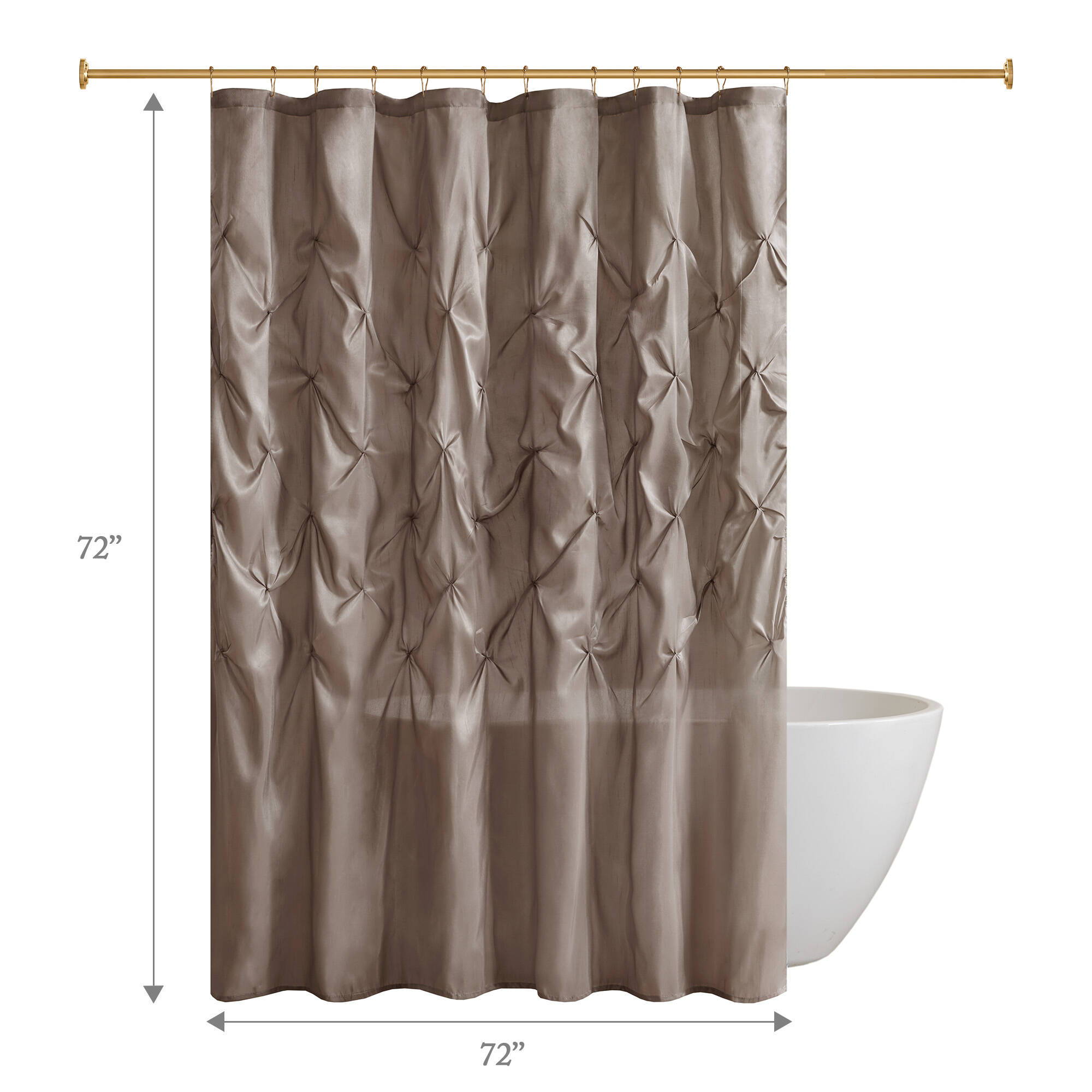 Laurel - Tufted Semi-Sheer Shower Curtain - Taupe