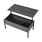 MDF Lift-Top Coffee Table with Storage For Living Room,Dark Grey Oak