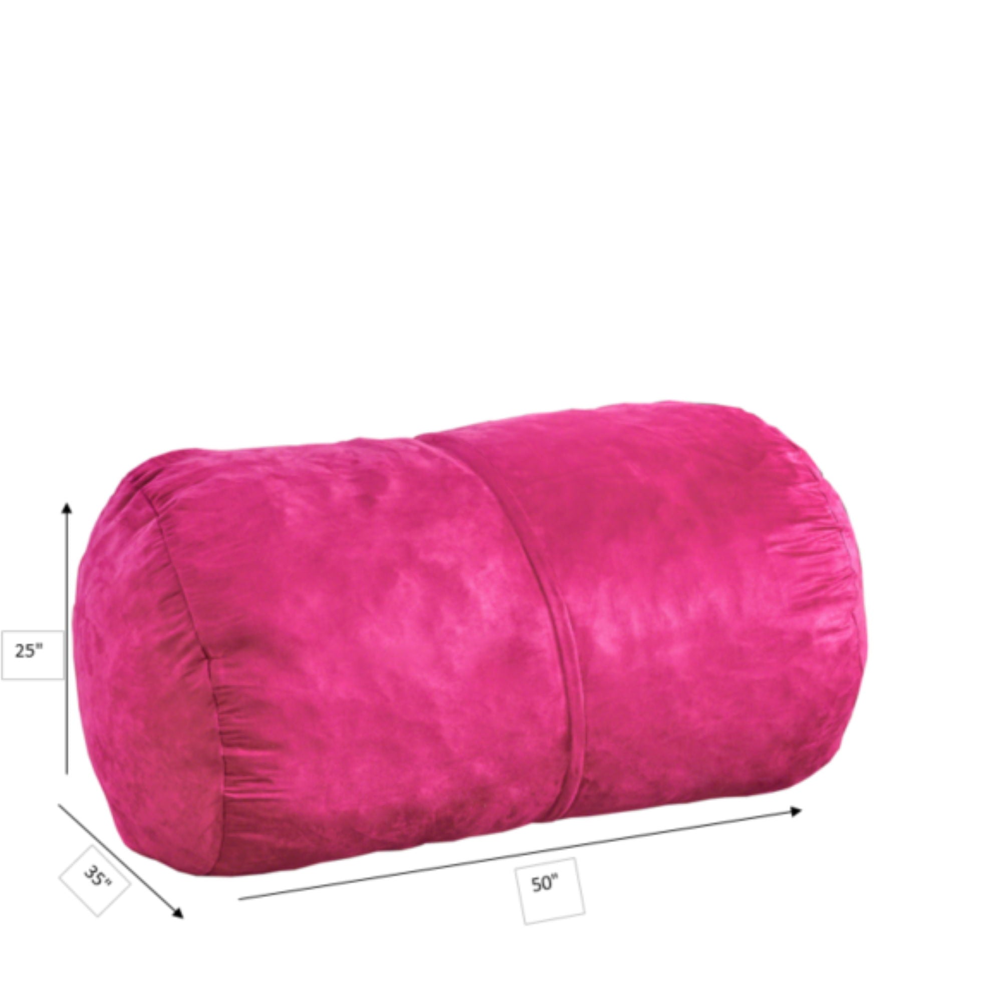 Michael - Modern Cylindrical Suede Bean Bag Chair