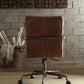 ACME Harith Office Chair in Retro Brown Top Grain Leather 92414