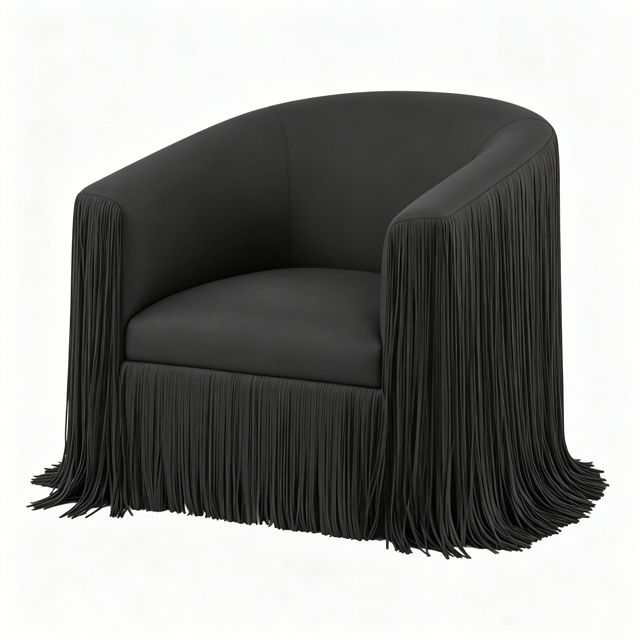Isle - Swivel Chair With Fringe Accent