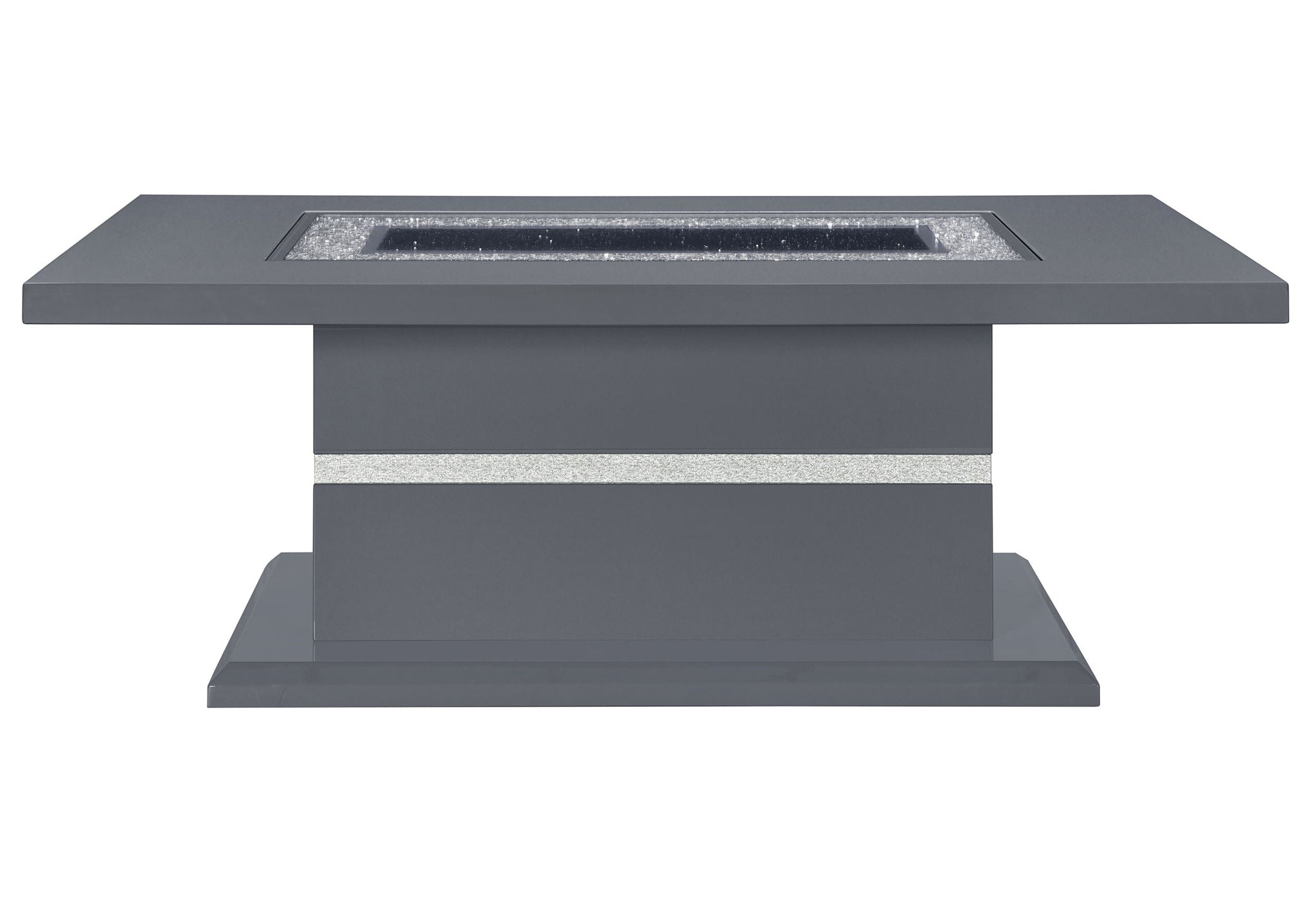 Monaco - Coffee Table Top And Base - Dark Gray