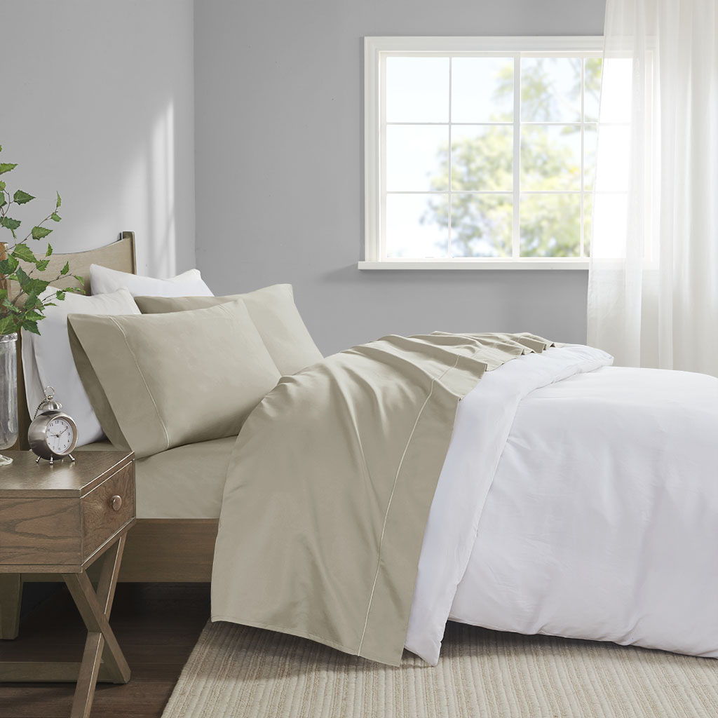 600 Thread Count - Split King Sheet Set - Sand