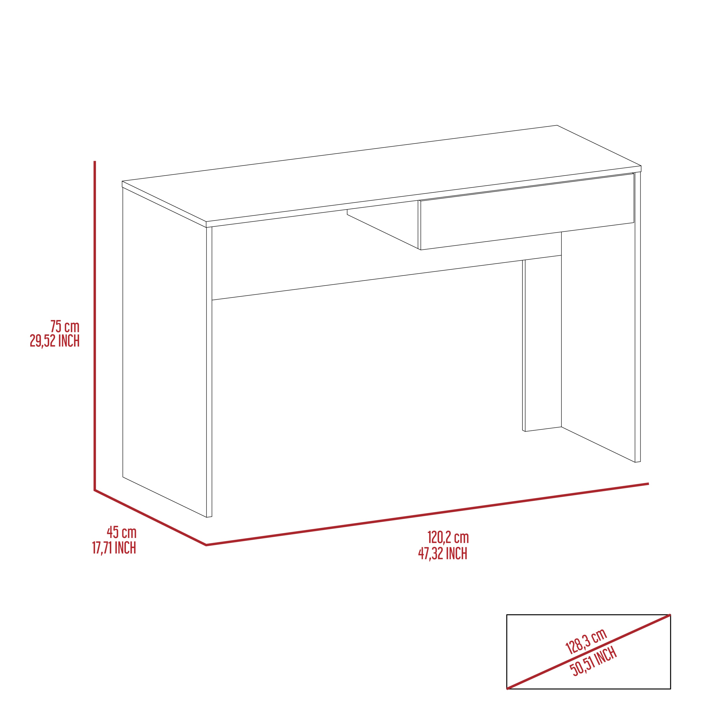 Tampa Computer Desk with 2-Drawers