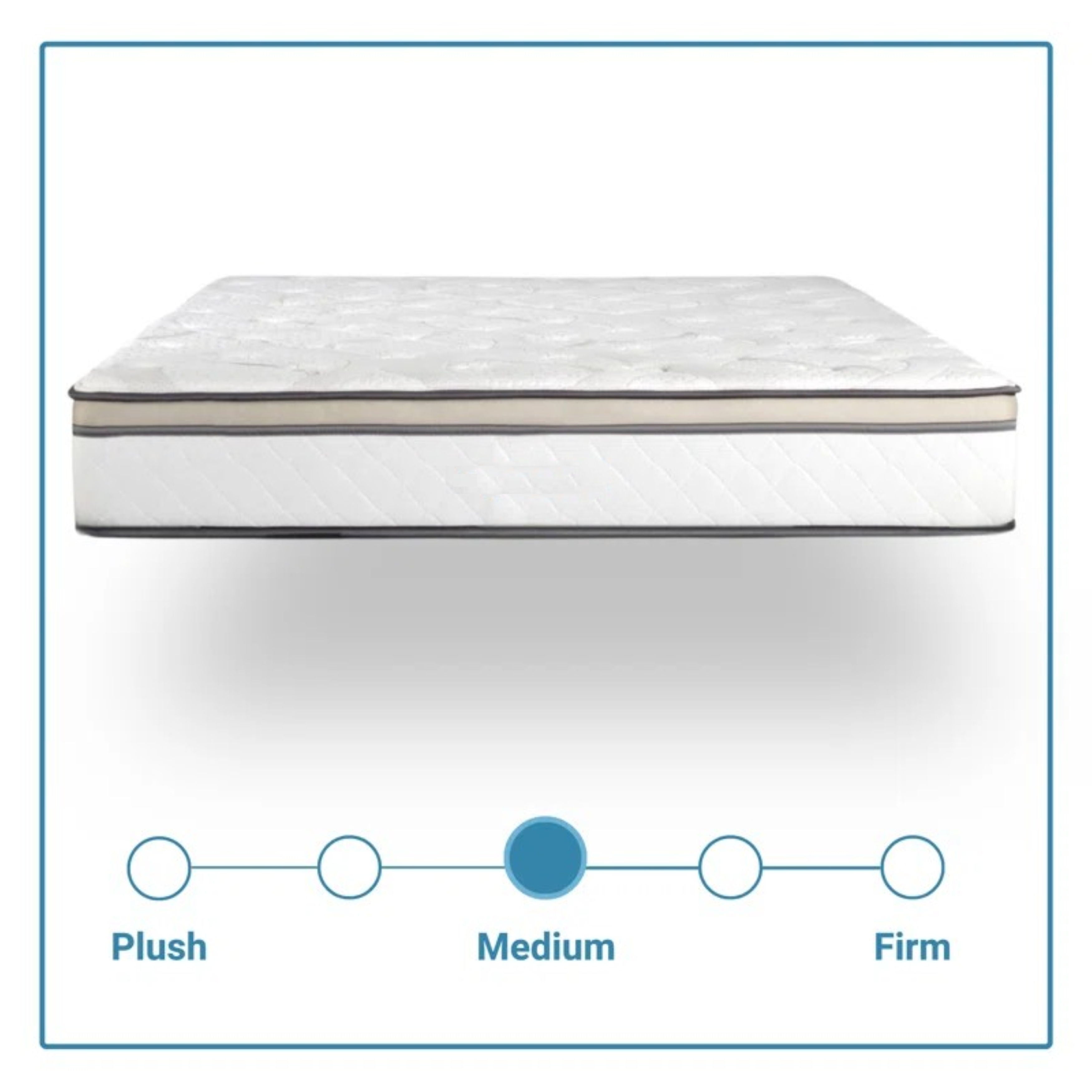 Majestic 10" Medium Pillow-Top Cool Gel Memory Edge Support Pocket Spring Hybrid Mattress