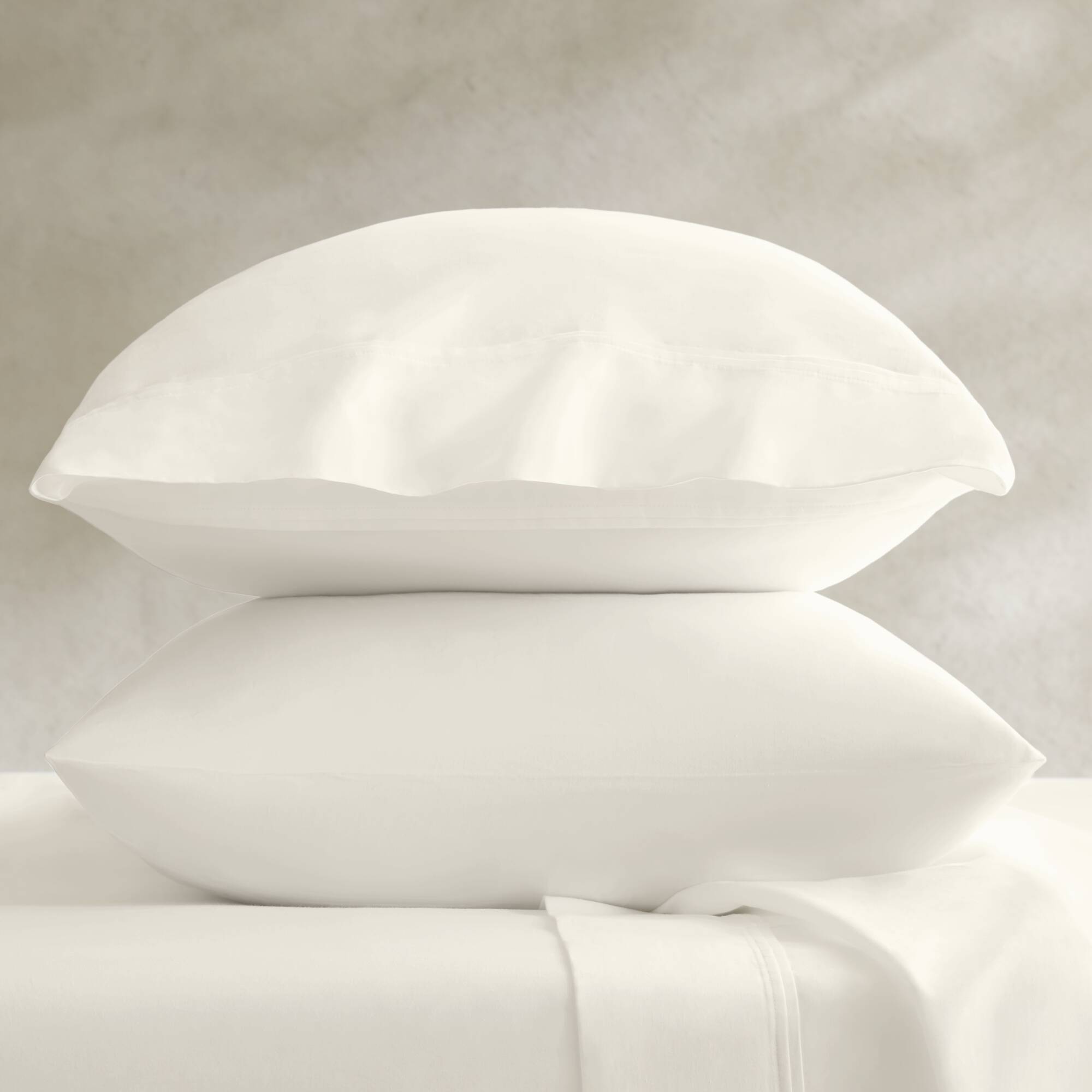 King Sateen Pillowcase Set - Off-White