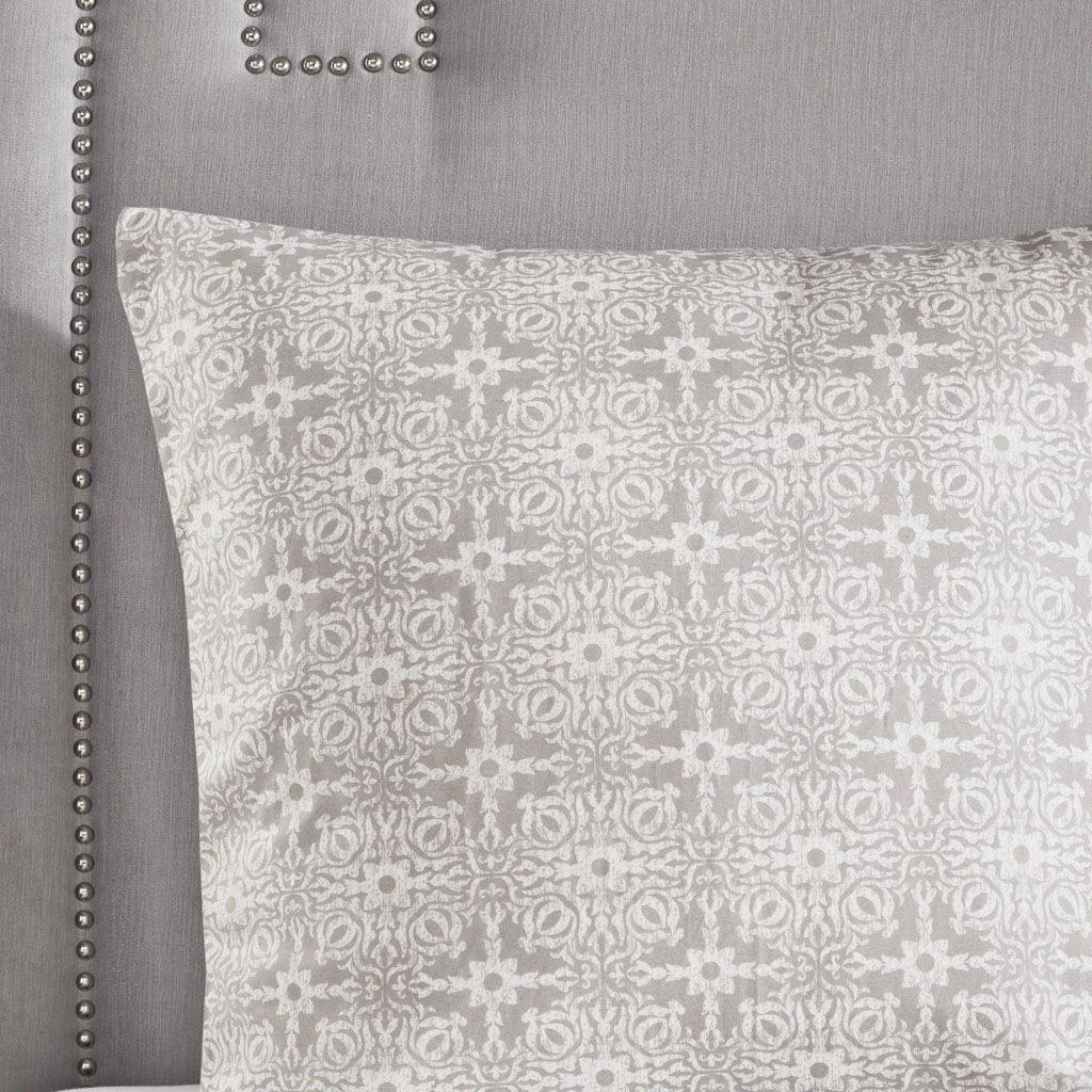 Malia - 6 Piece Embroidered Reversible Comforter Set - Ivory