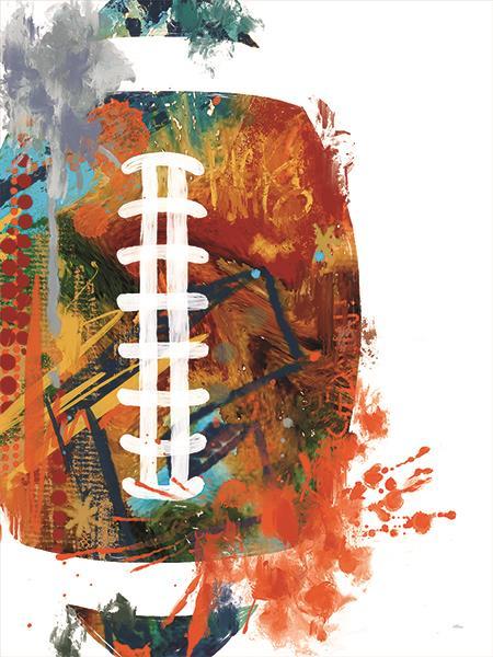 Football Splash By Cat Thurman Designs - Orange