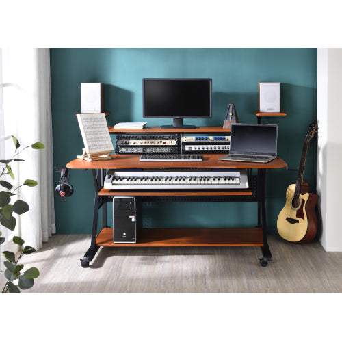 ACME Willow Music Desk, Cherry & Black Finish OF00990