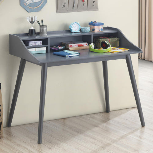 Grey 4-Compartment Writing Desk