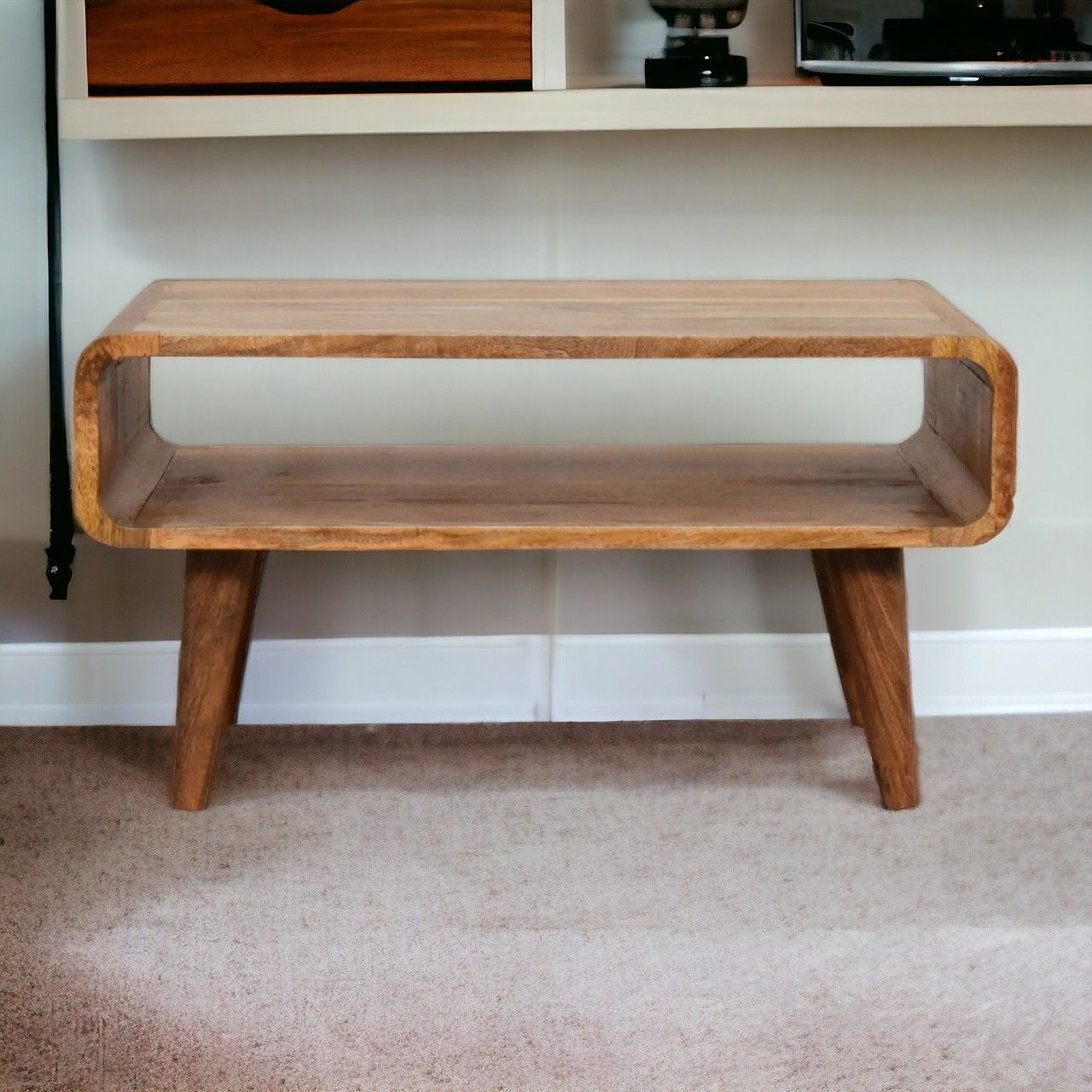 Solid Wood Open Media Unit