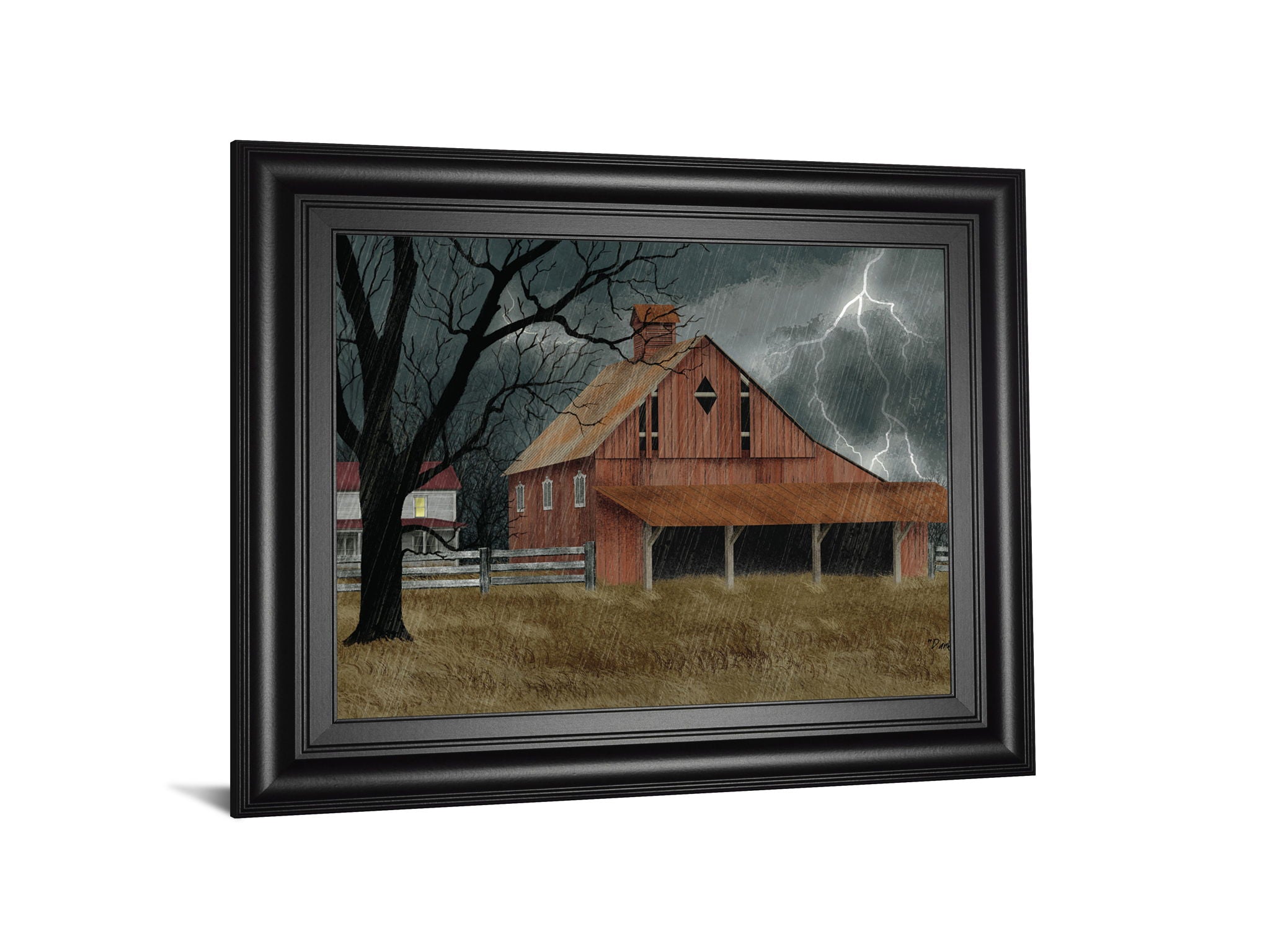 Dark And Stormy Night By Billy Jacobs - Framed Print Wall Art - Dark Gray