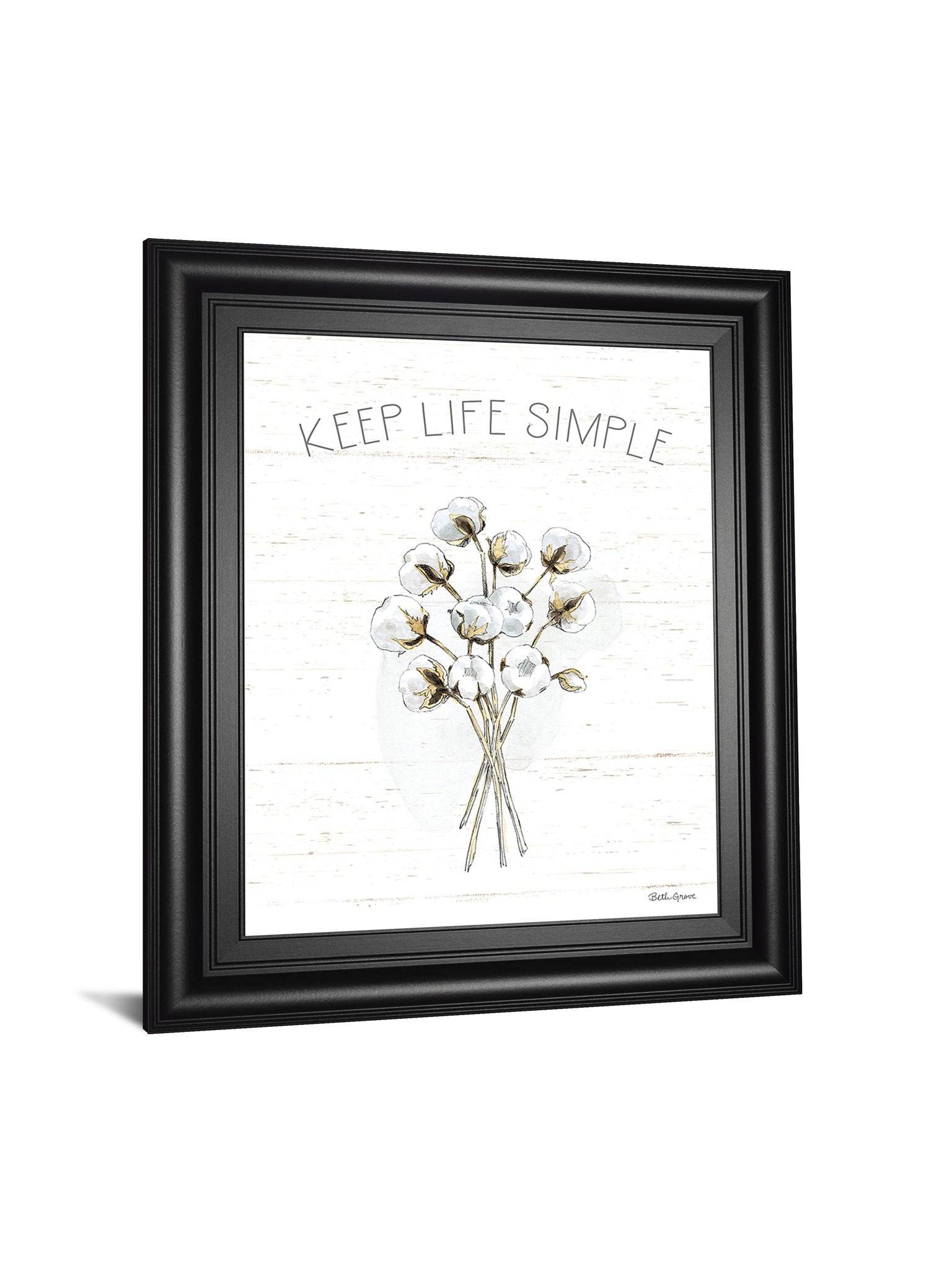Farmhouse Cotton IV By Beth Grove - Framed Print Wall Art - White