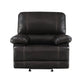 Recliner Chair Sofa Manual Reclining Home Seating Seats  Movie Theater Chairs, Brown