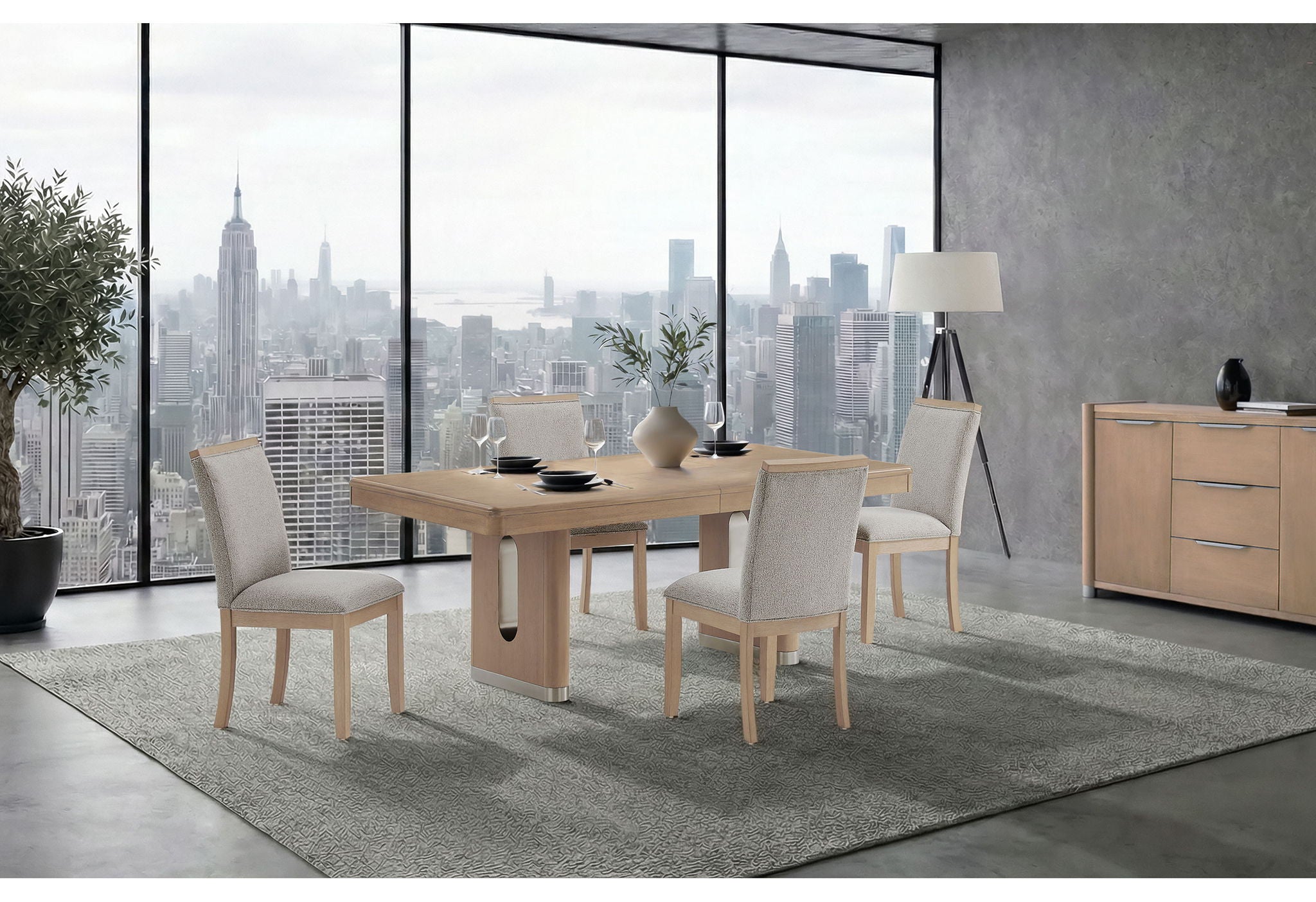 D1248 - 9 Piece Dining Room Set (D1248 Dining Table And 8 DC9 Dining Chairs) - Natural
