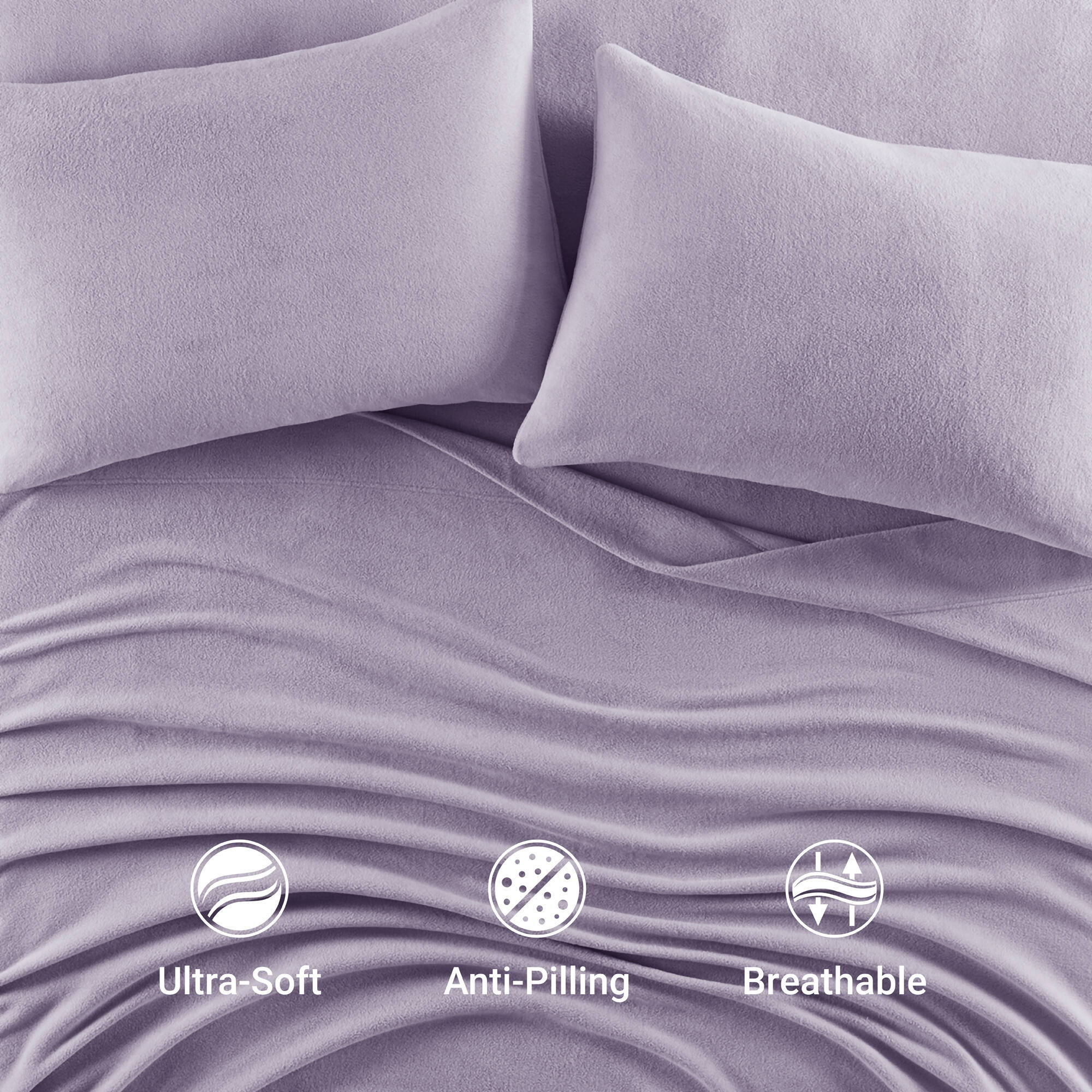 Micro Fleece - Twin Sheet Set - Lavender