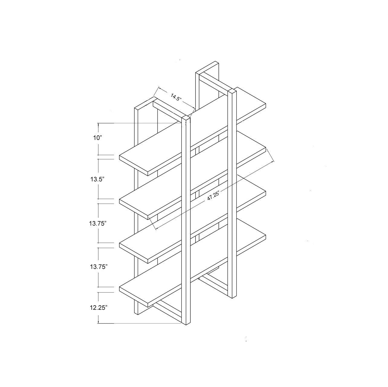 Two Toned Display Cabinet, Tall Bookcase Storage Cabinet