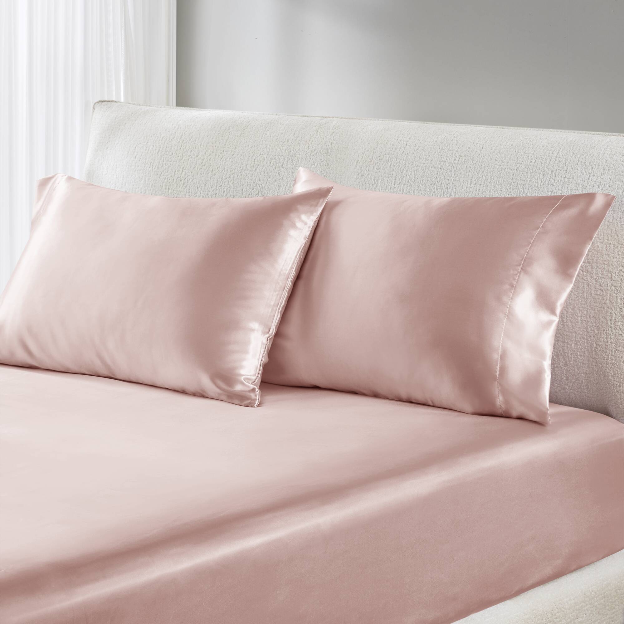 Satin - Luxury 2 Piece Pillowcases - Blush