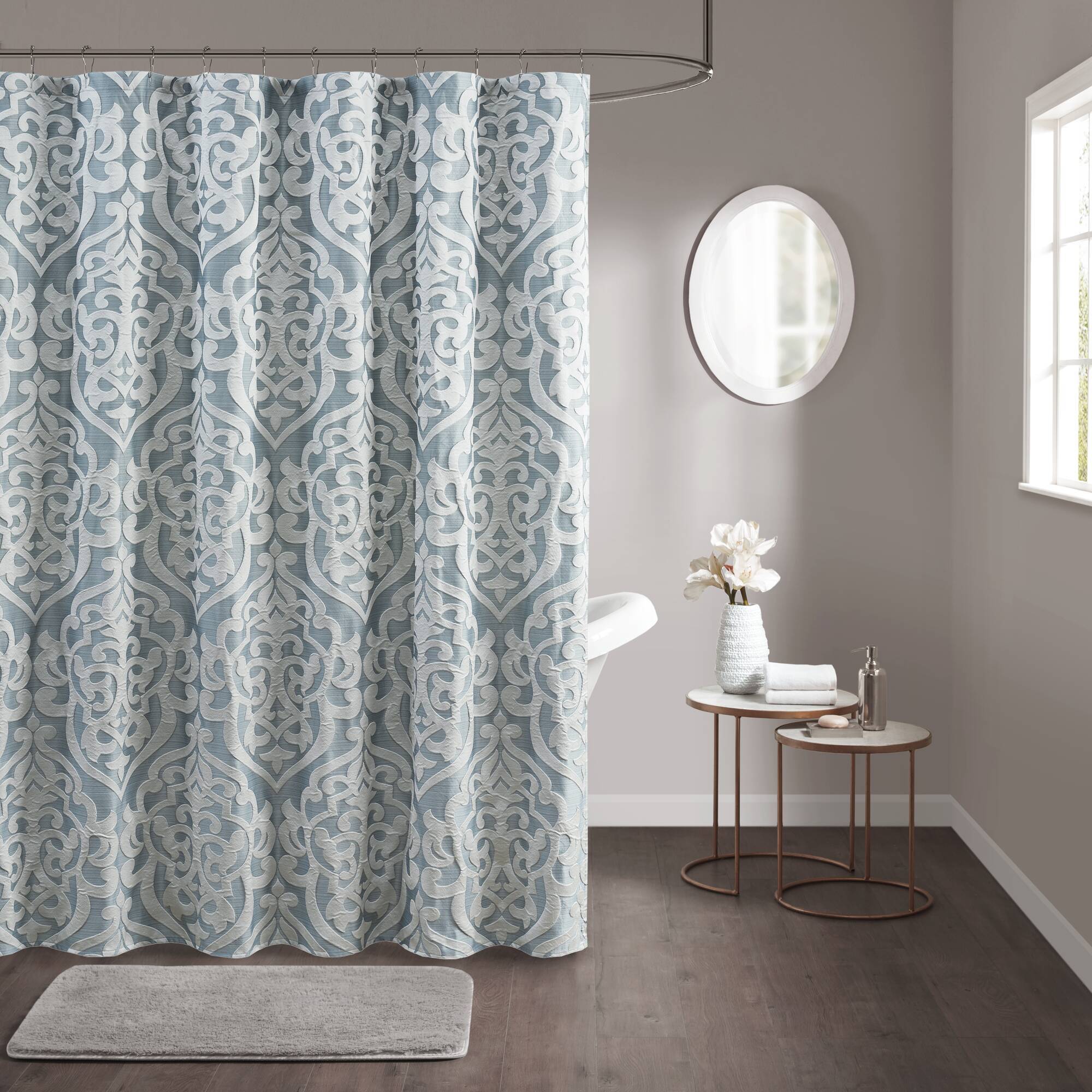 Odette - Shower Curtain - Aqua