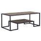 ACME Idella Coffee Table, Rustic Oak & Black Finish LV00324