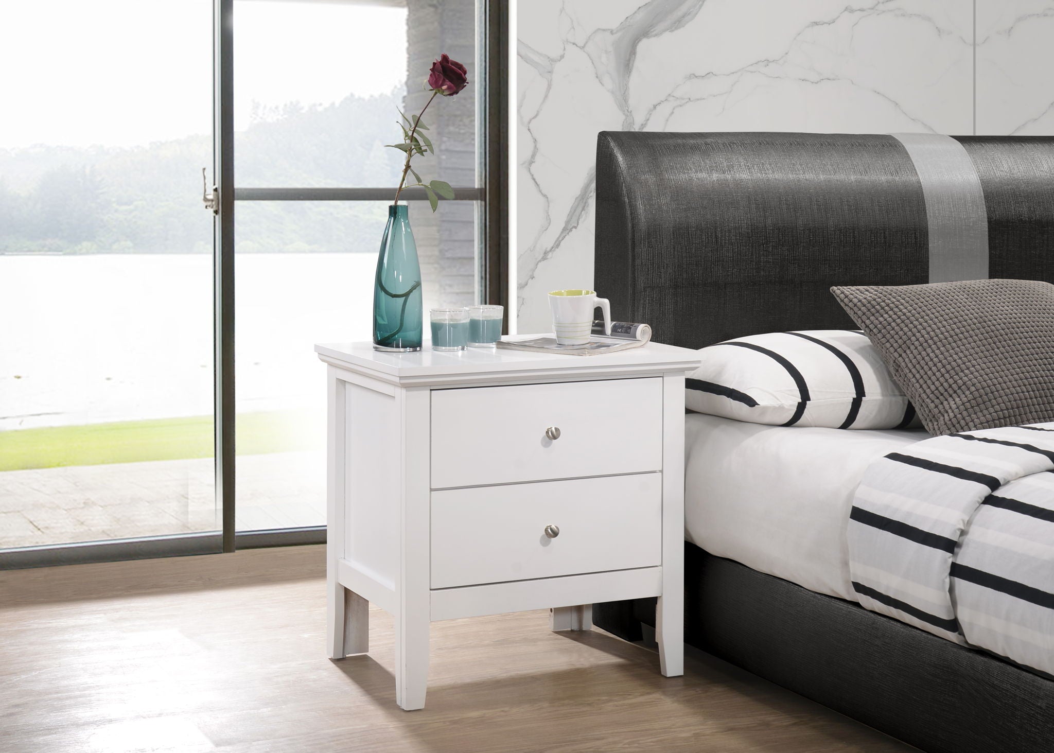 English Dovetailed Drawers Nightstand