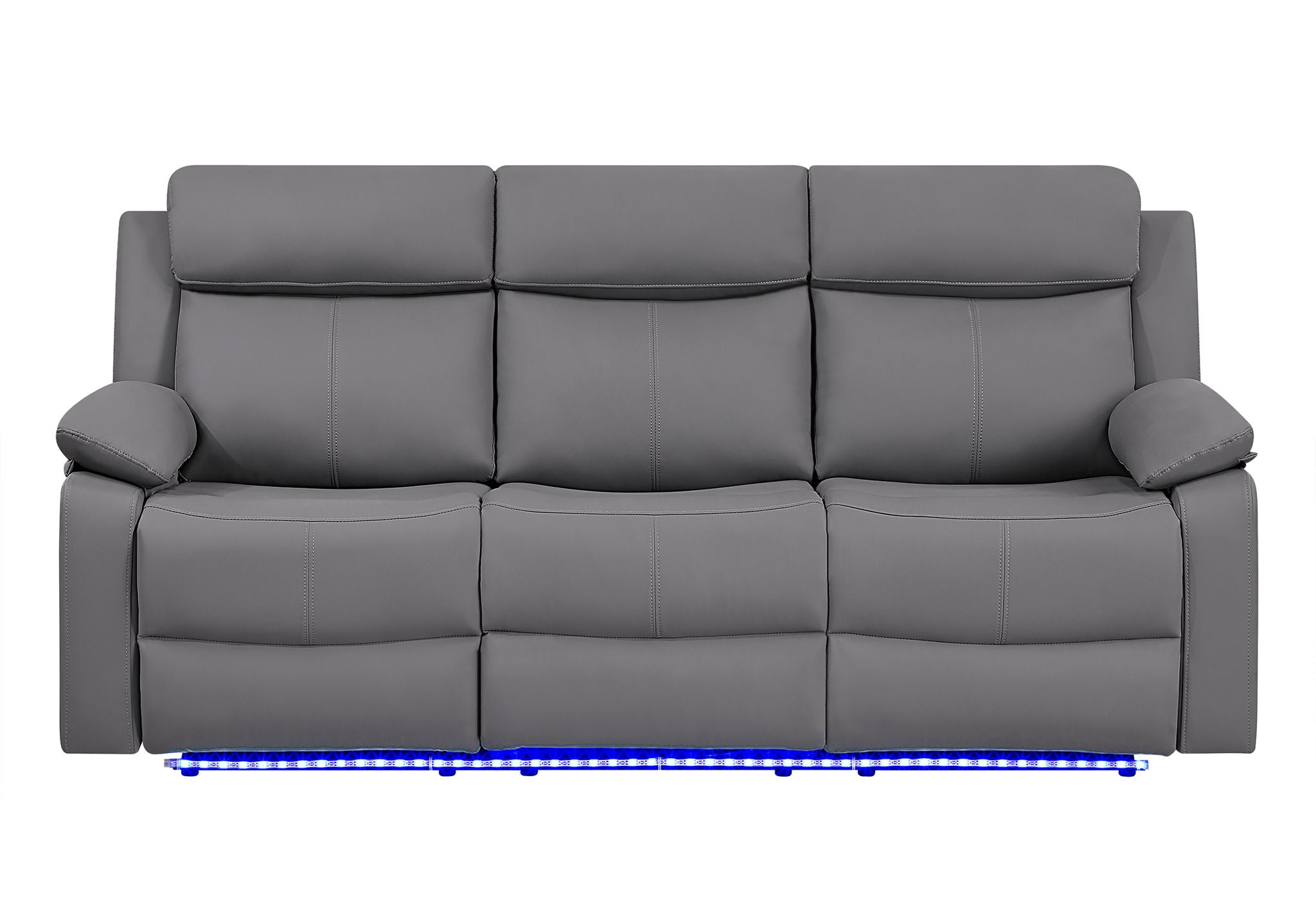 U6026 - Reclining Sofa With LED - Gray