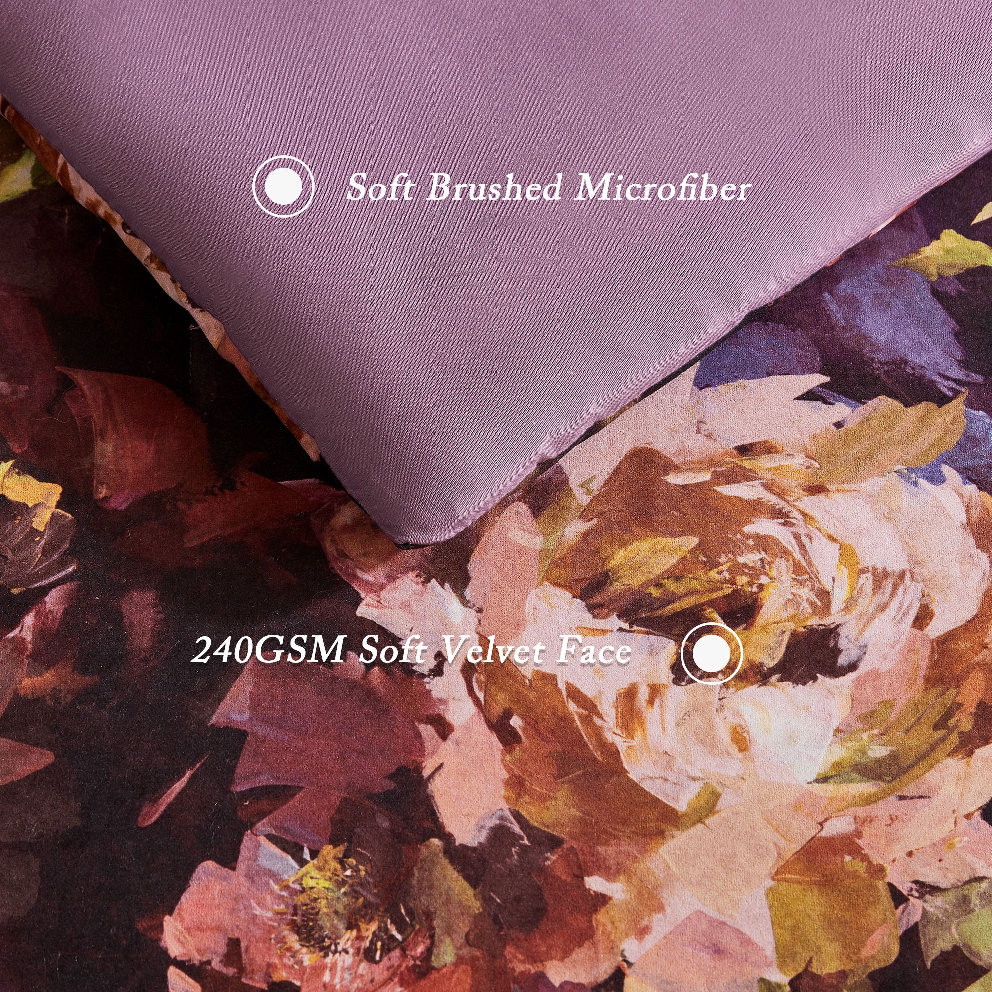 Seraphina - King Velvet Comforter Set - Purple