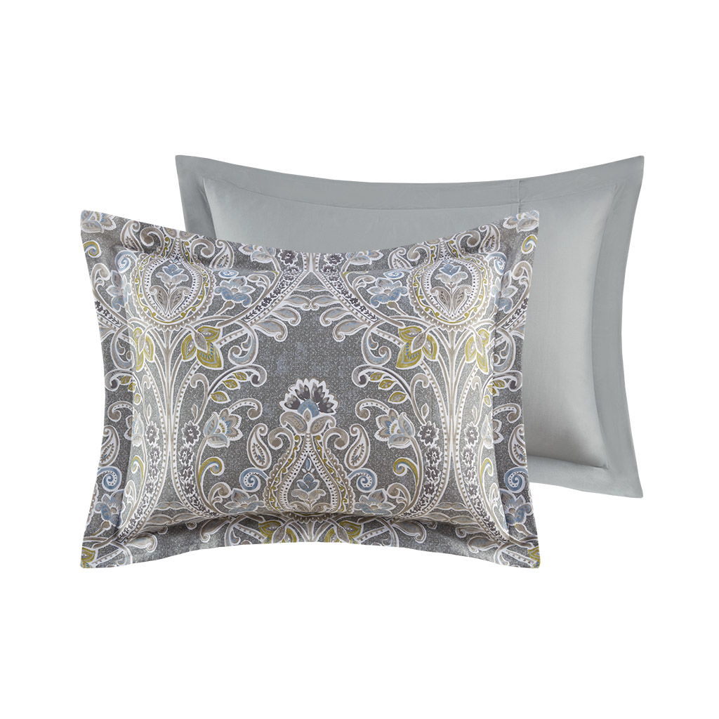Hallie - King 6 Piece Comforter Set - Gray
