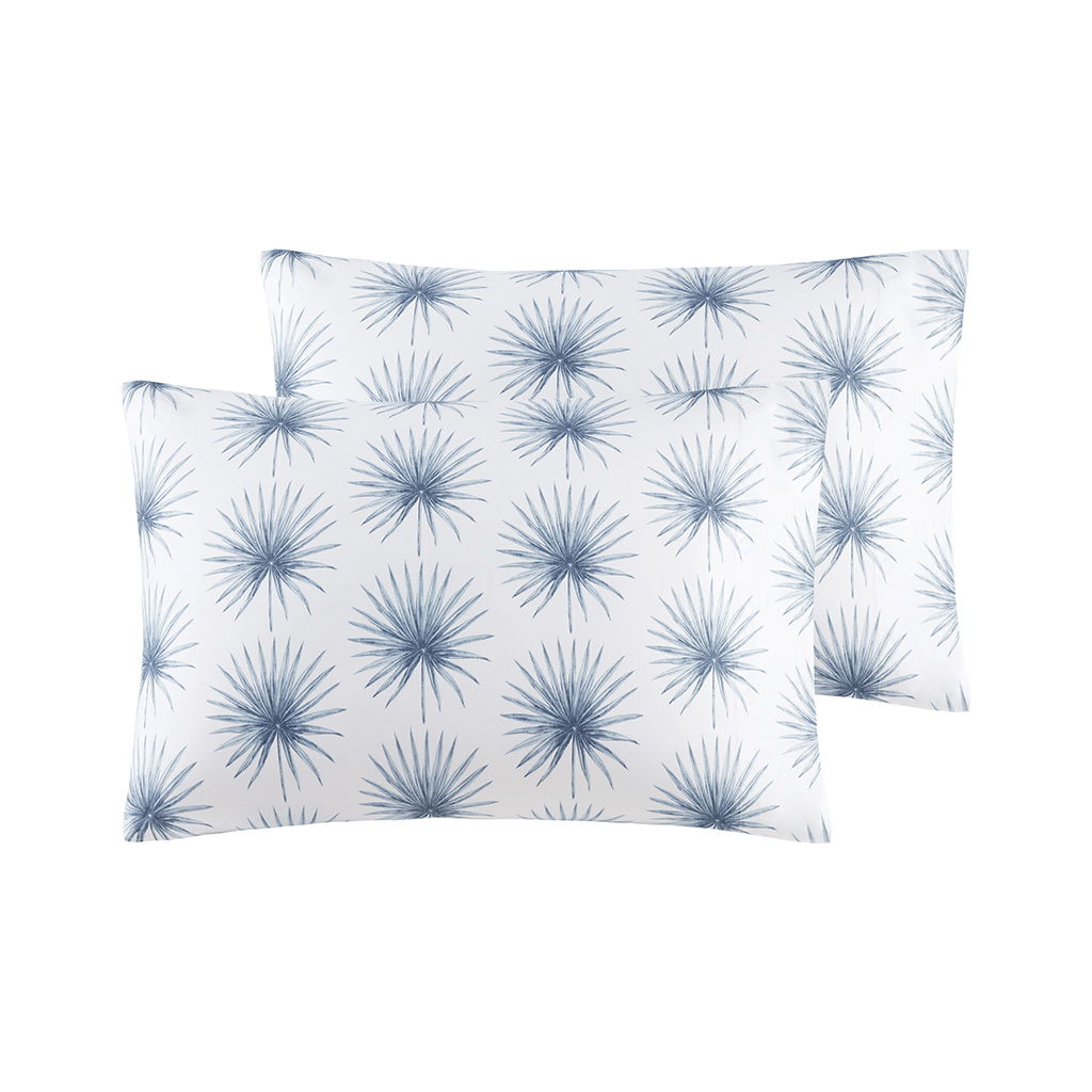 200 Thread Count Printed Cotton - King Sheet Set - Blue Palmetto