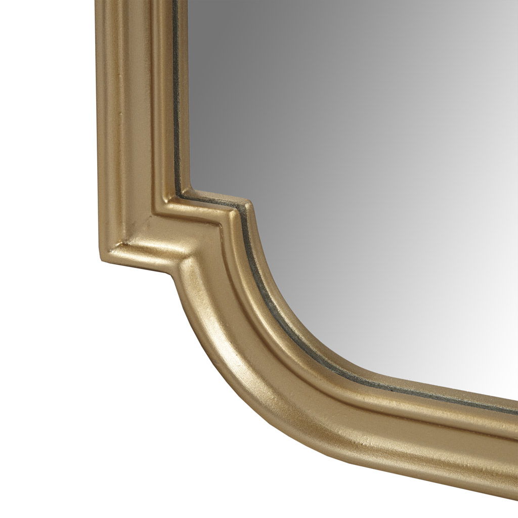 Adelaide - Gold Scalloped Wood Wall Mirror - Gold