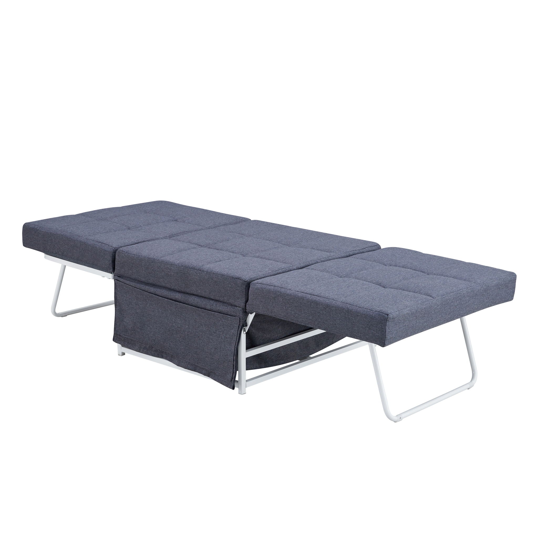 Modern Convertible Sofa Bed 4 In 1 Folding Ottoman Sleeper With Adjustable Backrest