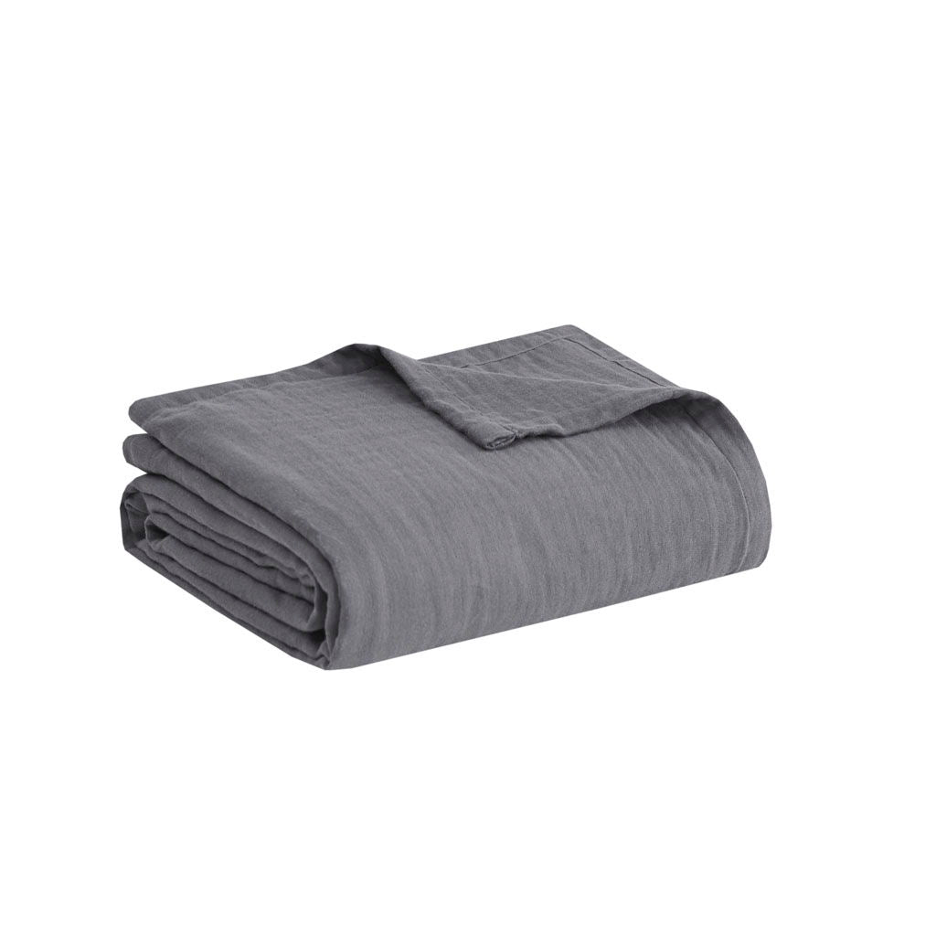 Gauze - King 100% Lightweight Blanket - Charcoal