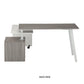 Techni Mobili Rotating Multi-Positional Modern Desk, Grey