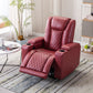 PU Material With Cup Hold Storage USB Recliner,Red