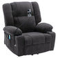 Power Lift Recliner Chair Electric Recliner for Elderly Recliner Chair with Massage and Heating Functions, Remote, Phone Holder Side Pockets and Cup Holders for Living Room, Black