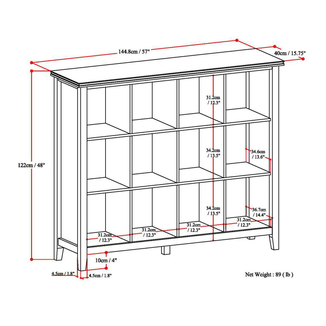 Artisan - 12 Cube Storage - Honey Brown