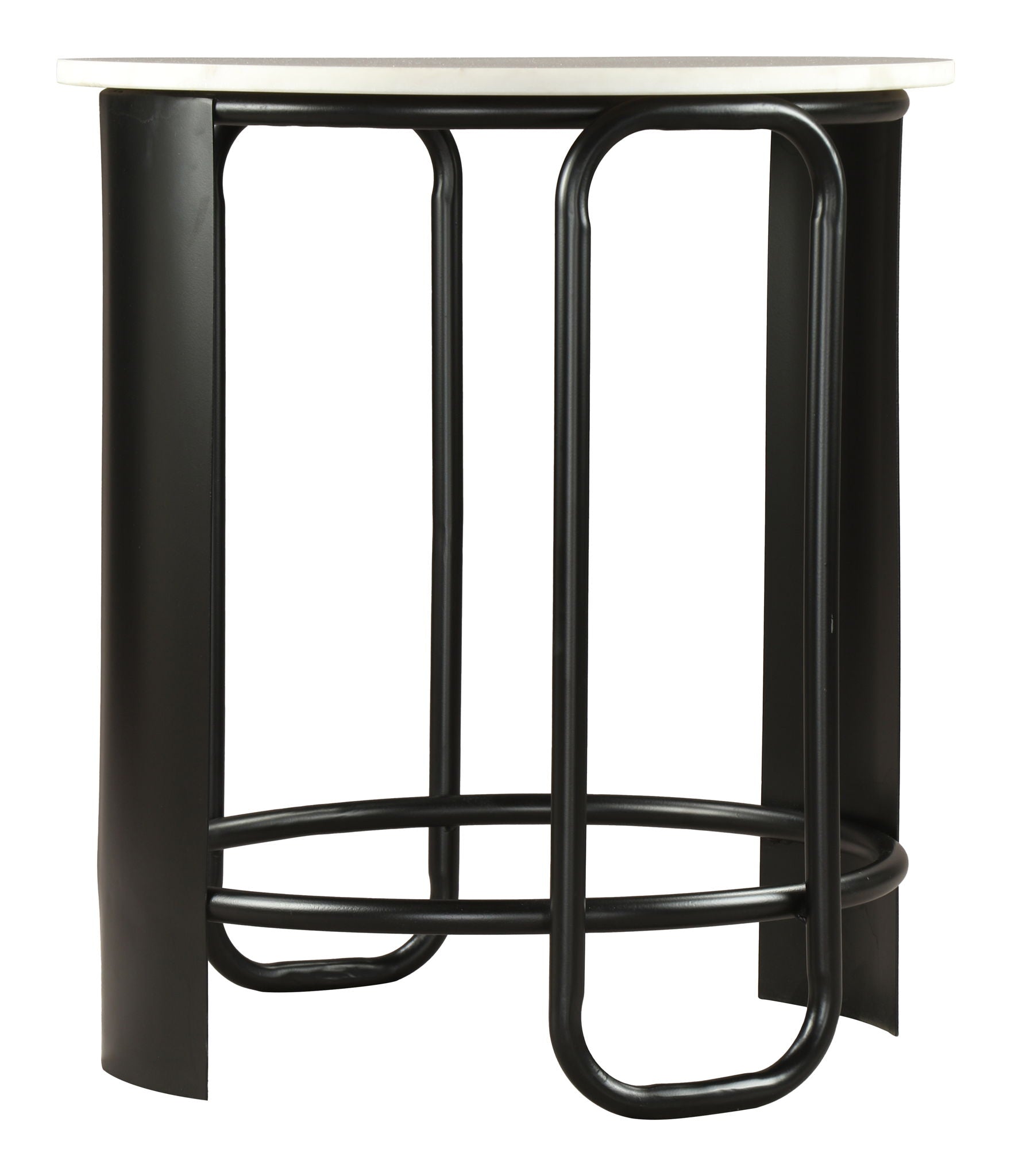 Obel - Side Table - Black / White