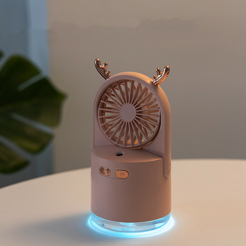 New Portable Water Cooling Spray USB Humidification Mini Fan Big Wind Humidifier Home Office Creative