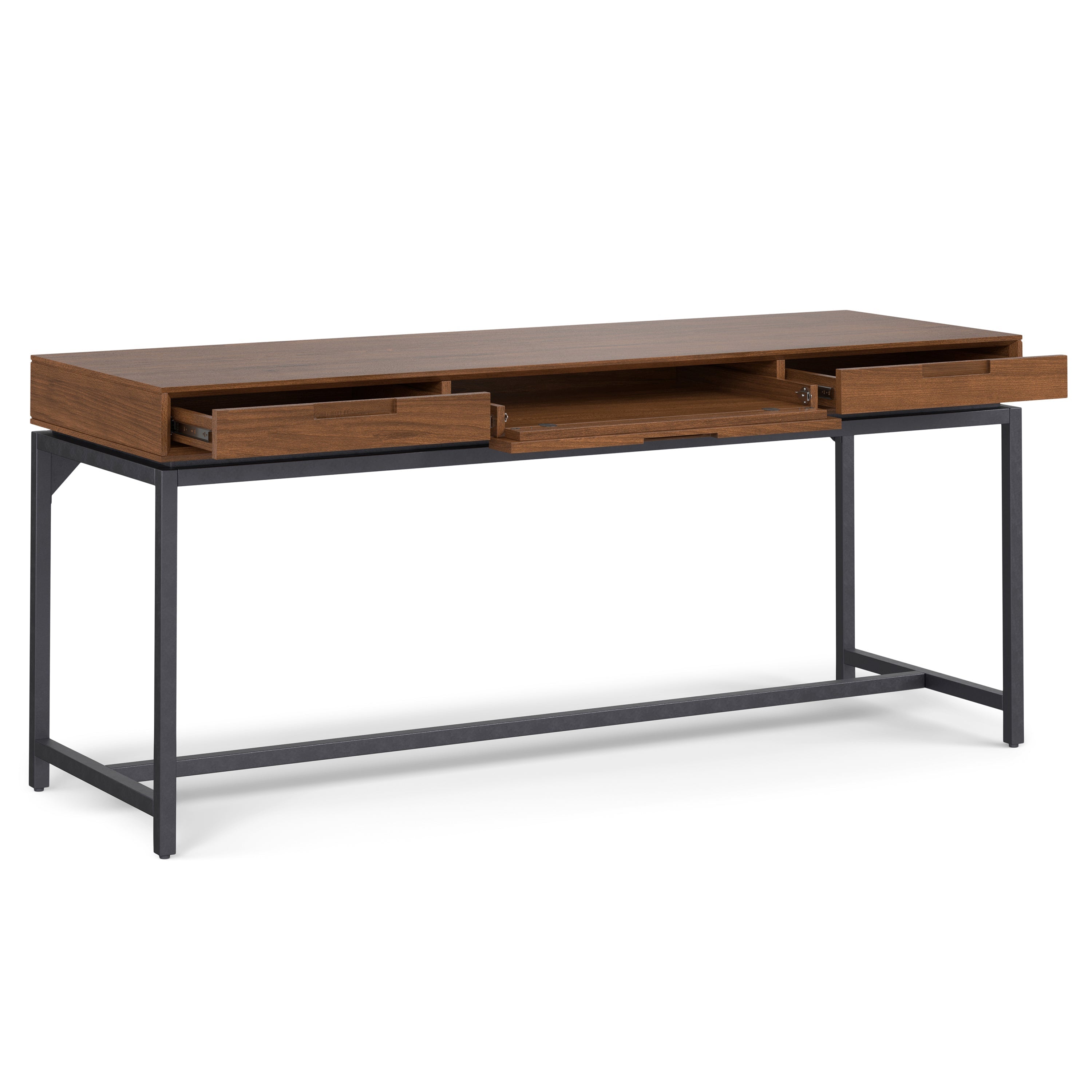 Banting - Mid Century Wide Desk - Walnut Veneer