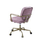 ACME Siecross Office Chair in Pink Top Grain Leather OF00400