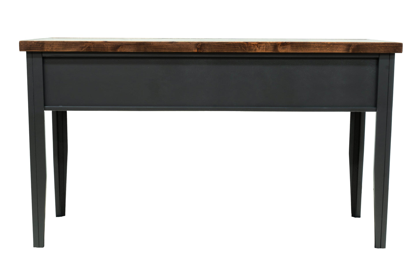Bridgevine Home Essex 53 inch Writing Desk, No Assembly Required,  Black and Whiskey Finish