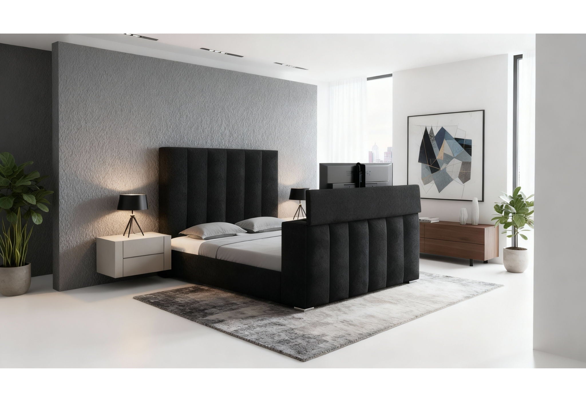 Serenity - Queen Bed Side Rails - Onyx
