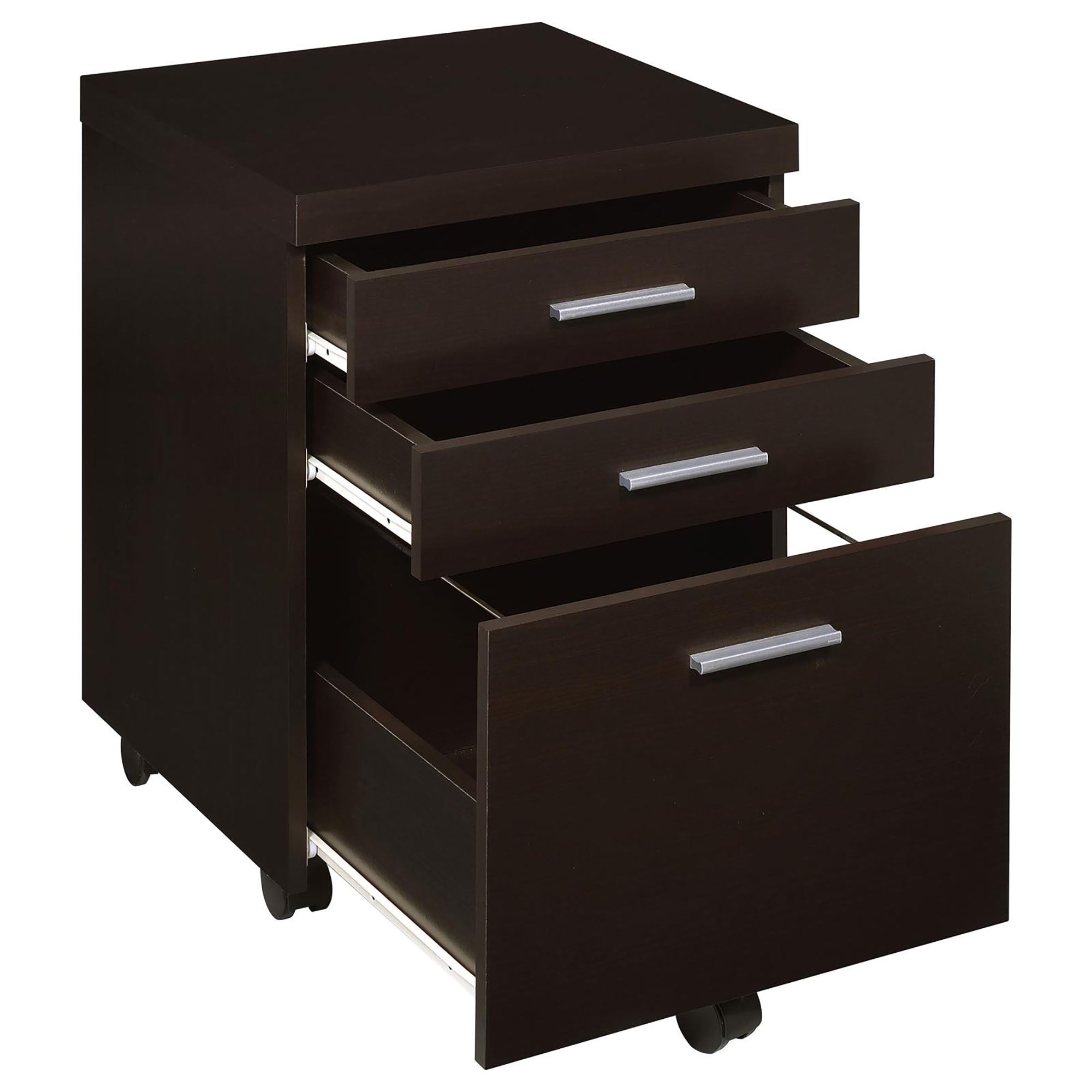 Cappuccino 3-Drawer File Cabinet